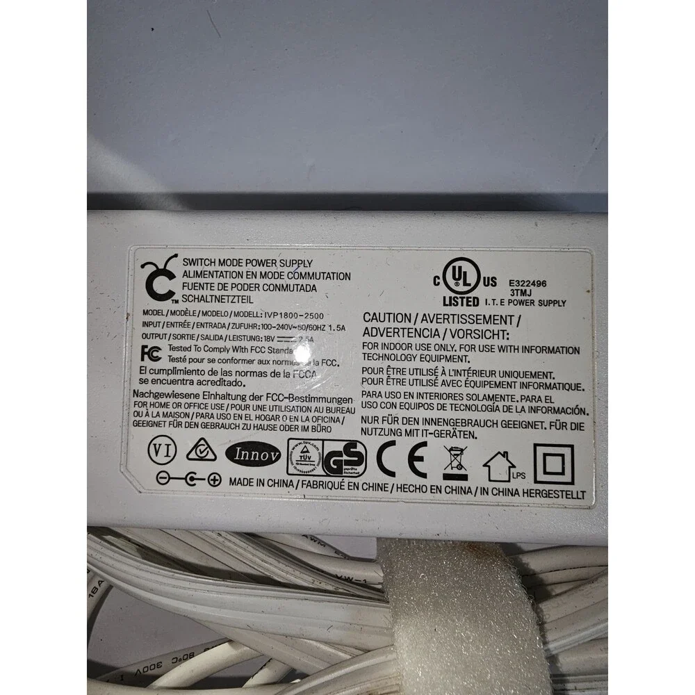 Genuine Cricut Switch Mode Power Supply Cord Model IVP1800-2500 WORKS EUC K5 - Picture 2 of 4